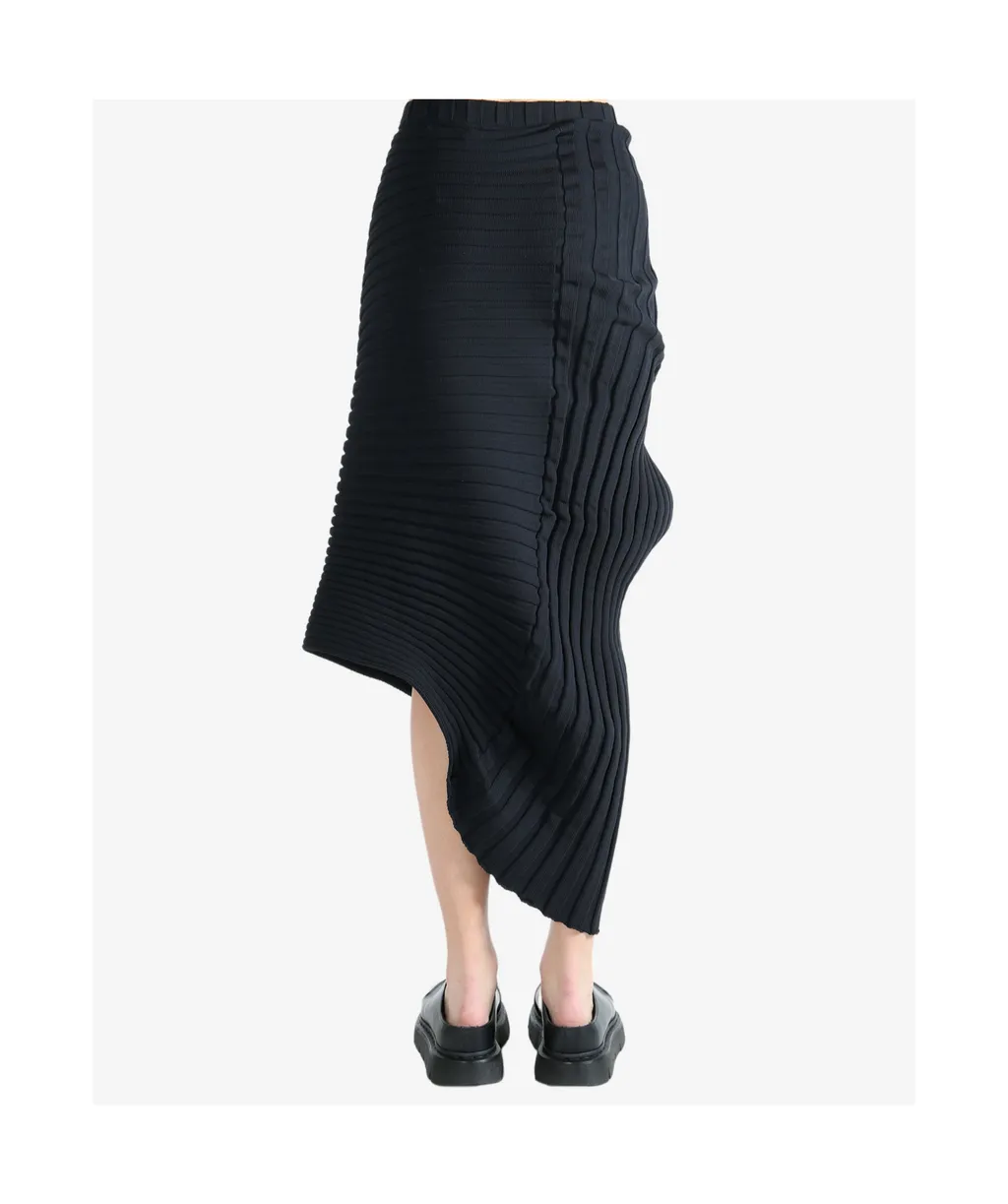 Pleated Asymmetric Skirt