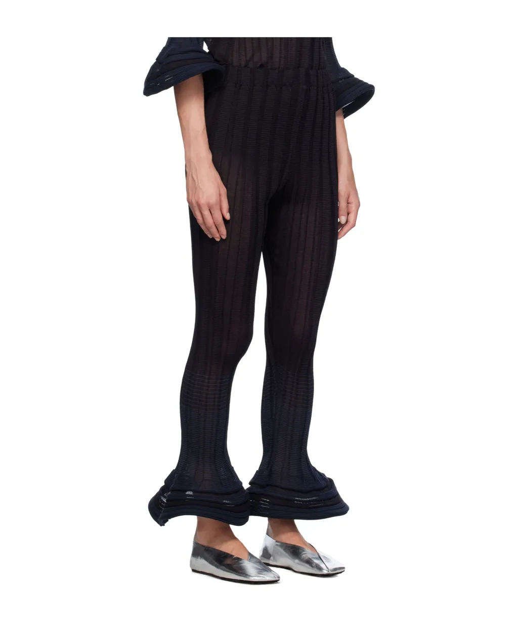 Asagao Jacquard Striped Casual Pants