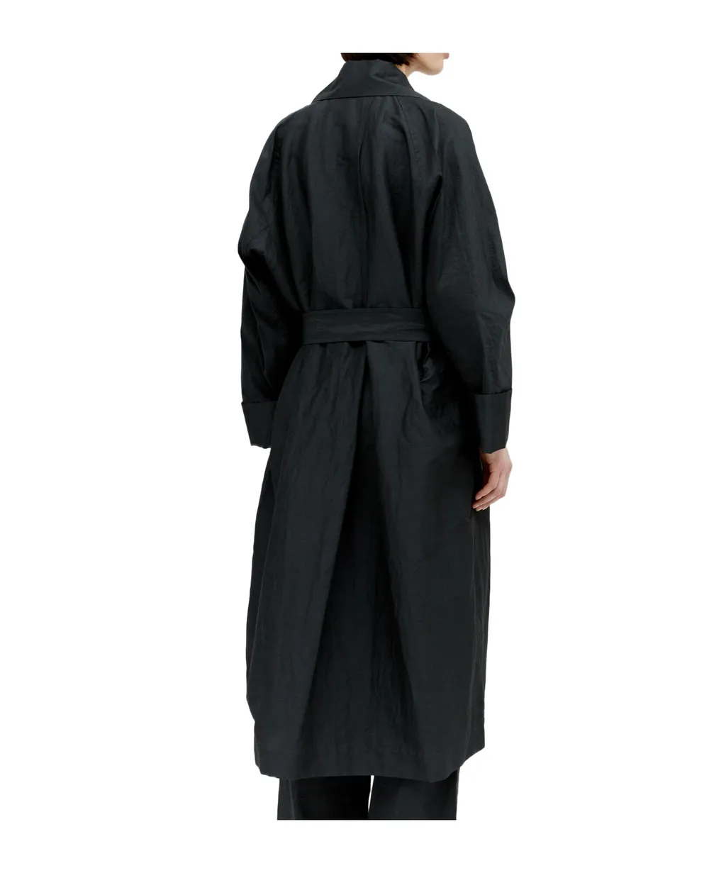 Shaped Membrane Belted Maxi Coat