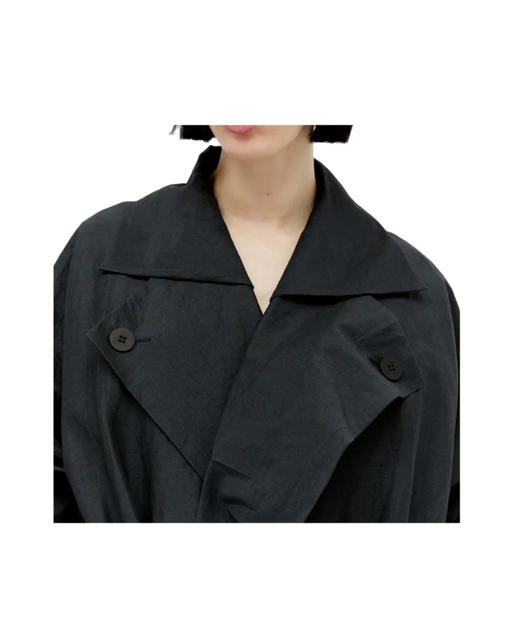 Shaped Membrane Belted Maxi Coat