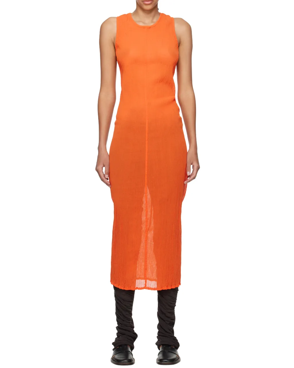 Round Collar Sleeveless Dress
