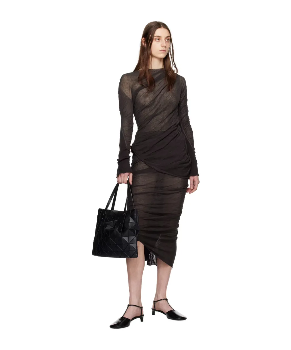 Ribbed-Knit Midi Skirt