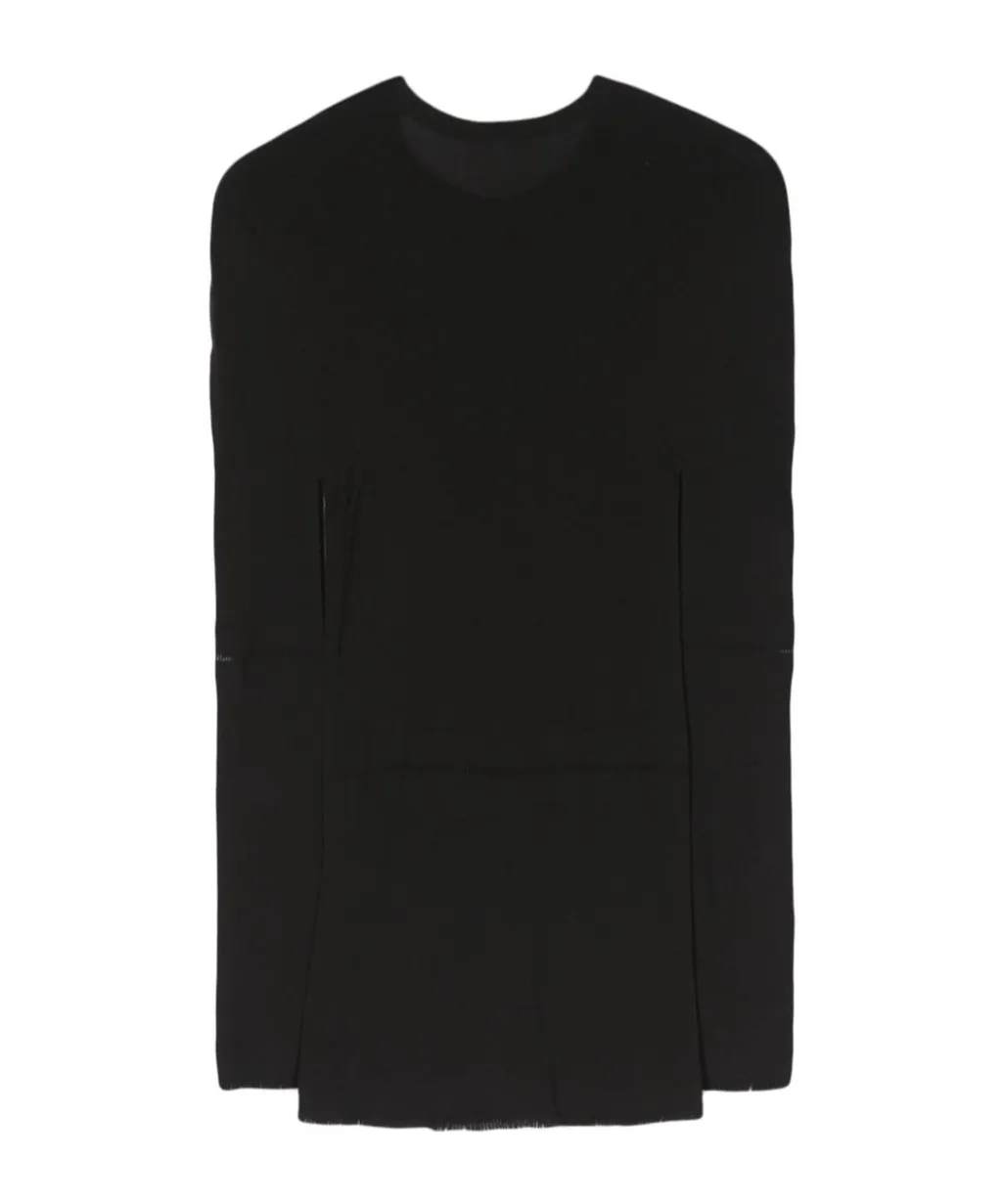 Fringed Fine-Knit Top