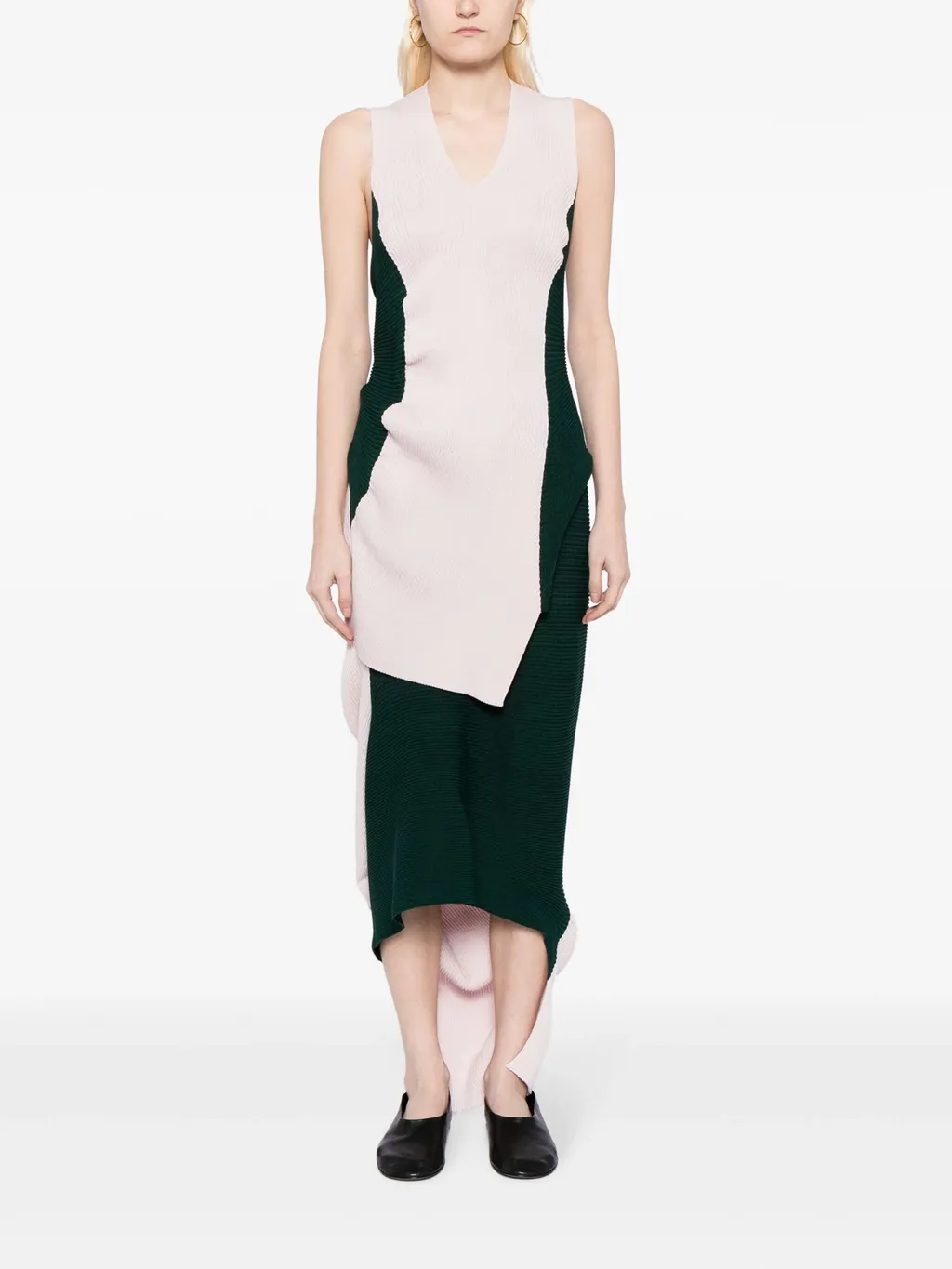 Asymmetric Ribbed-Knit Top