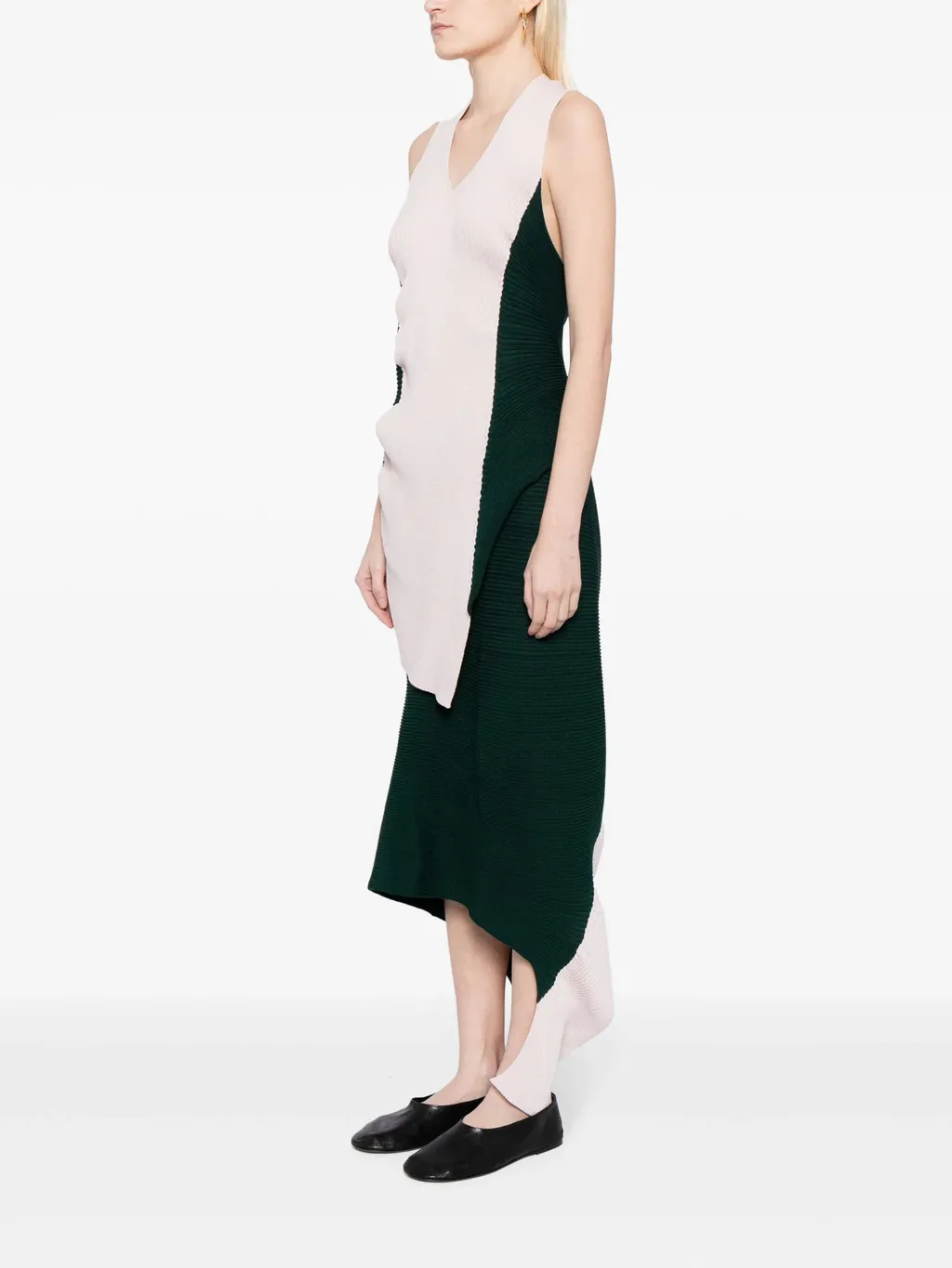 Asymmetric Ribbed-Knit Top