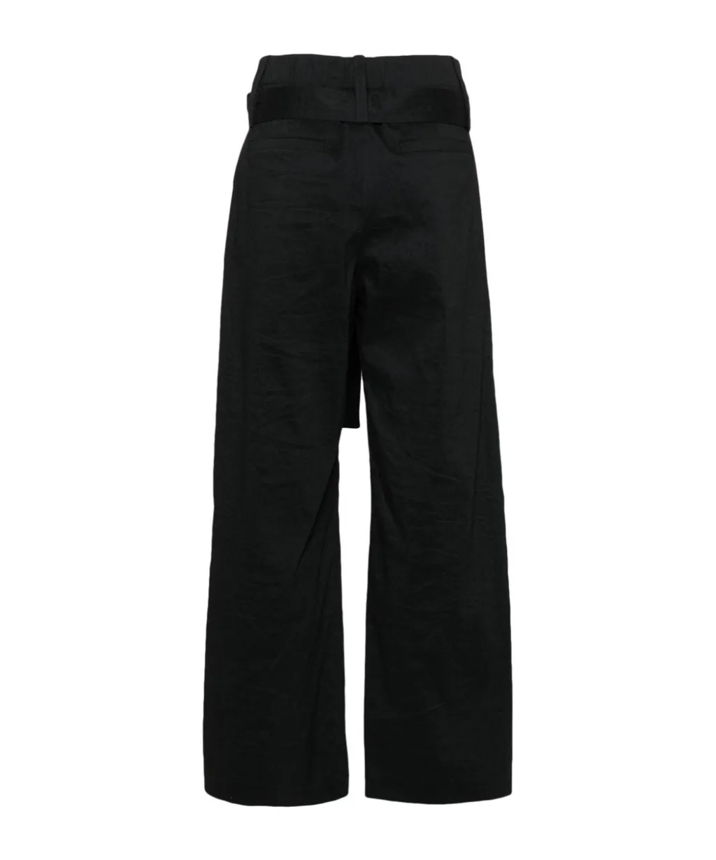 Shaped Membrane Wide-Leg Trousers