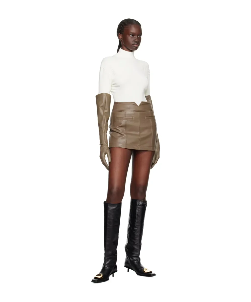 Zipper Mini Skirt