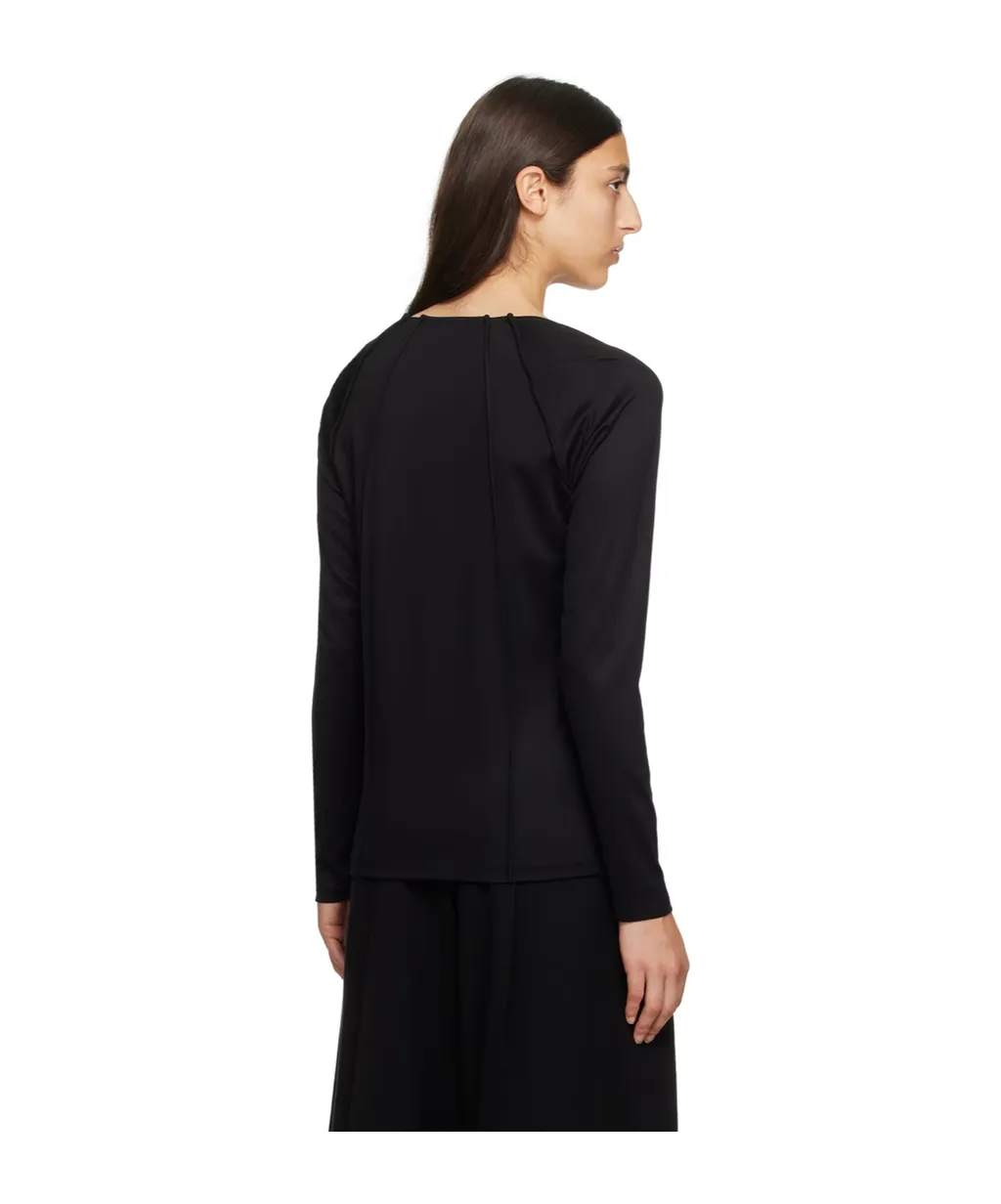 Pleated Long-Sleeved T-Shirt