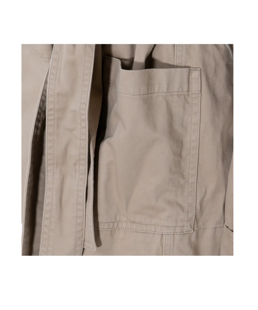 Long-Sleeved Belted Jacket