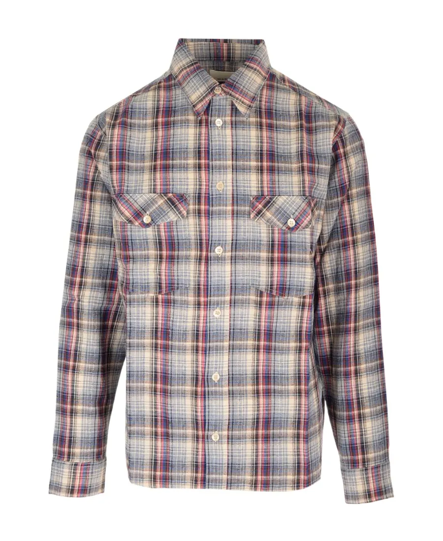 Checked Long-Sleeved Shirt