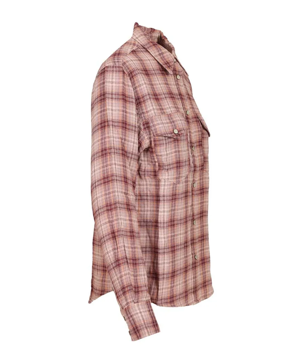 Yalisa Buttoned-Checked Shirt