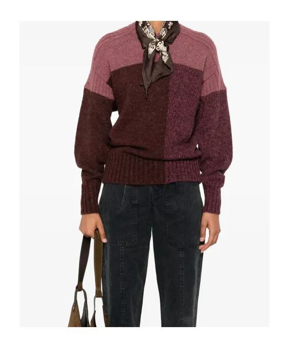 Colour-Block Ribbed Sweater