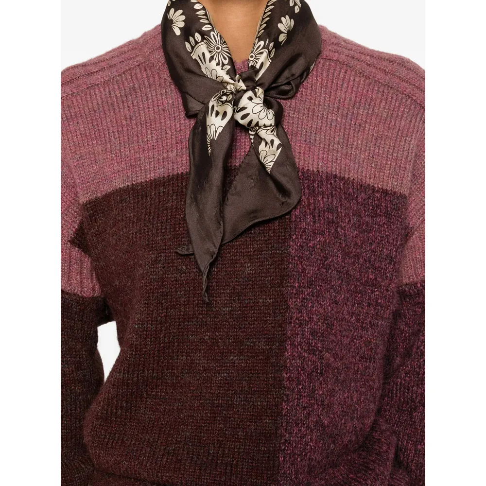 Colour-Block Ribbed Sweater