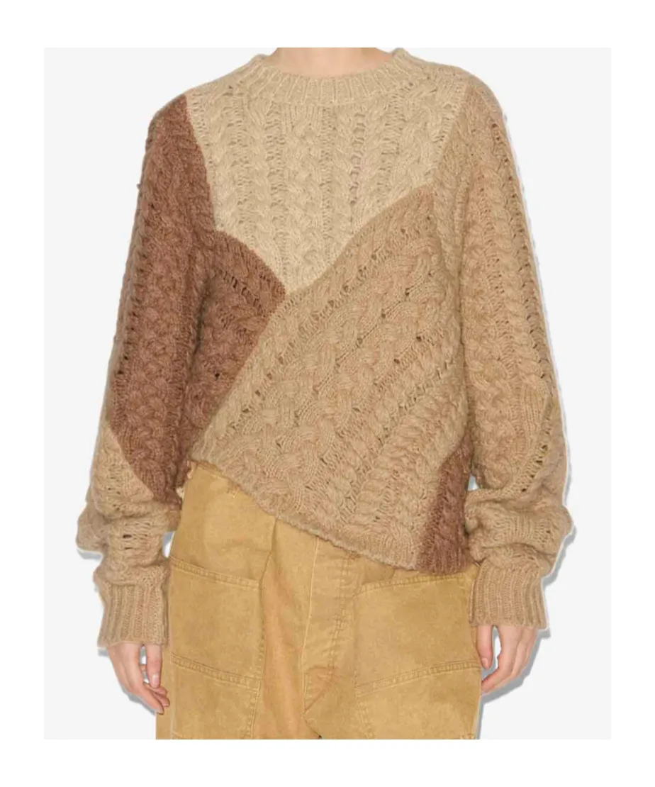 Patchwork Cable-Knit Jumper