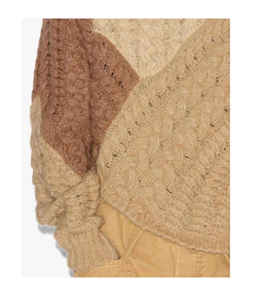 Patchwork Cable-Knit Jumper