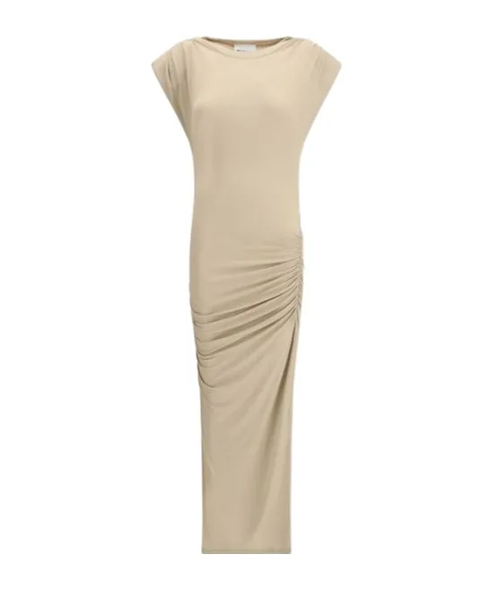 Side-Ruched Midi Dress