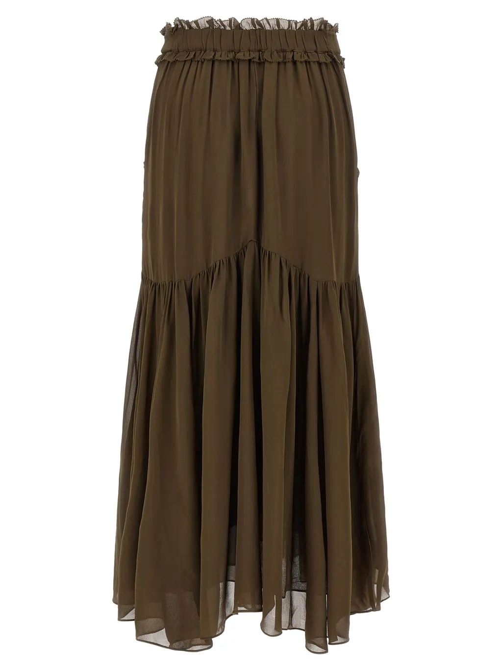 Besma Elasticated-Waist Maxi Skirt