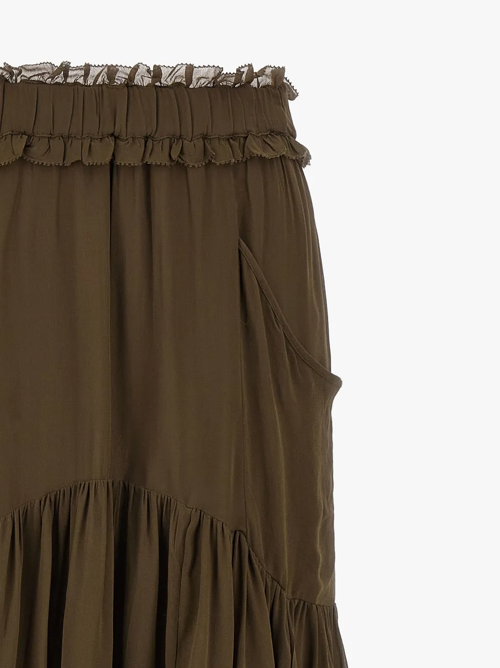 Besma Elasticated-Waist Maxi Skirt