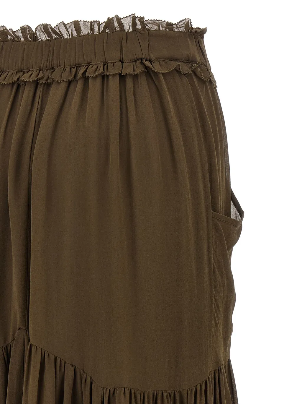 Besma Elasticated-Waist Maxi Skirt