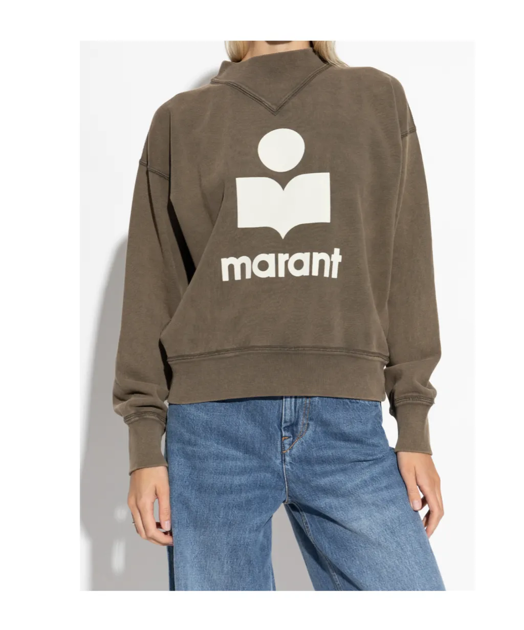 Moby Logo-Embroidered Mock-Neck Sweatshirt