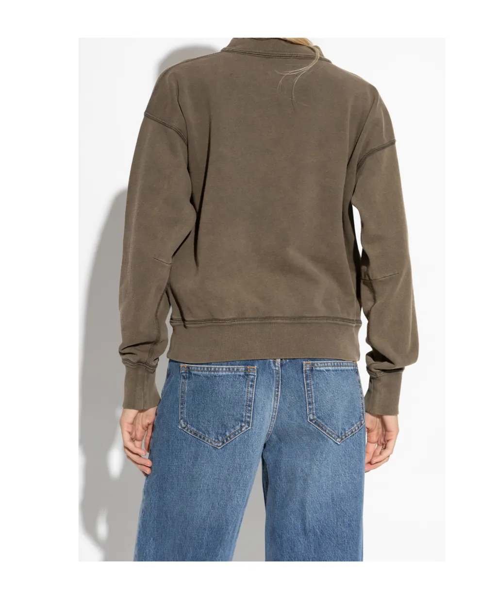 Moby Logo-Embroidered Mock-Neck Sweatshirt