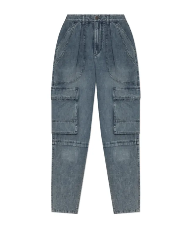 Logo-Patch Denim Cargo Jeans