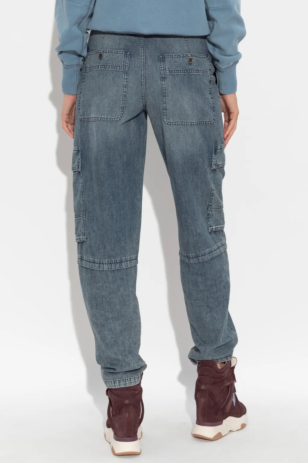 Logo-Patch Denim Cargo Jeans