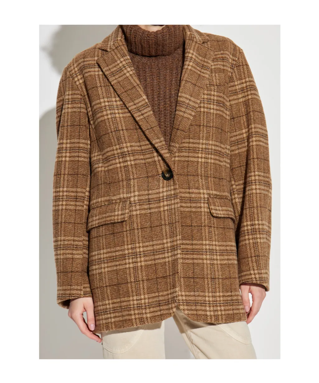 Limiza Checkered Wool Blazer
