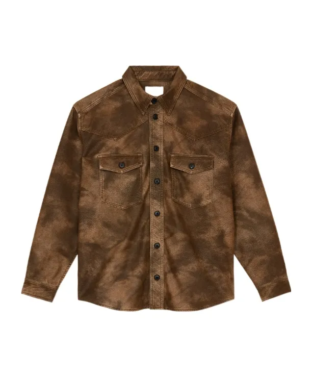 Kadrian Faux Leather Shirt