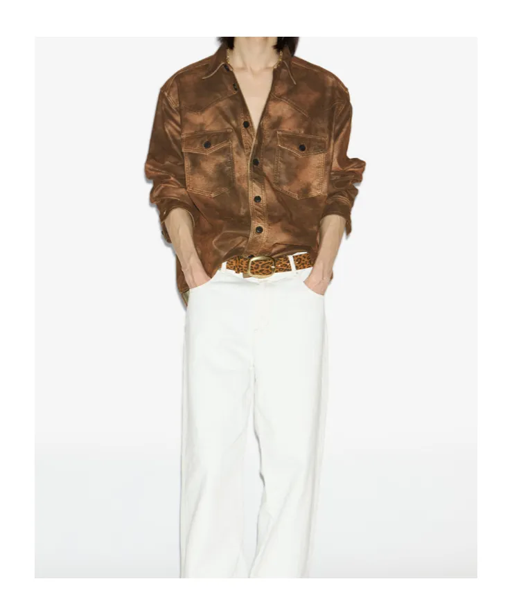 Kadrian Faux Leather Shirt