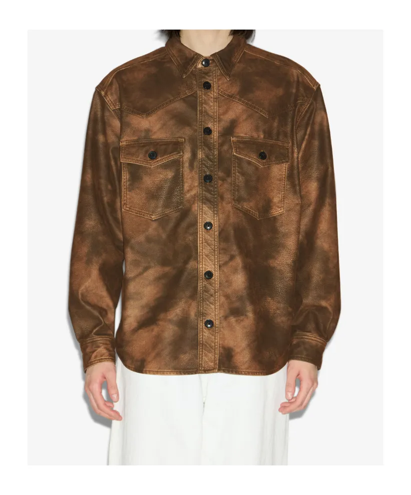 Kadrian Faux Leather Shirt