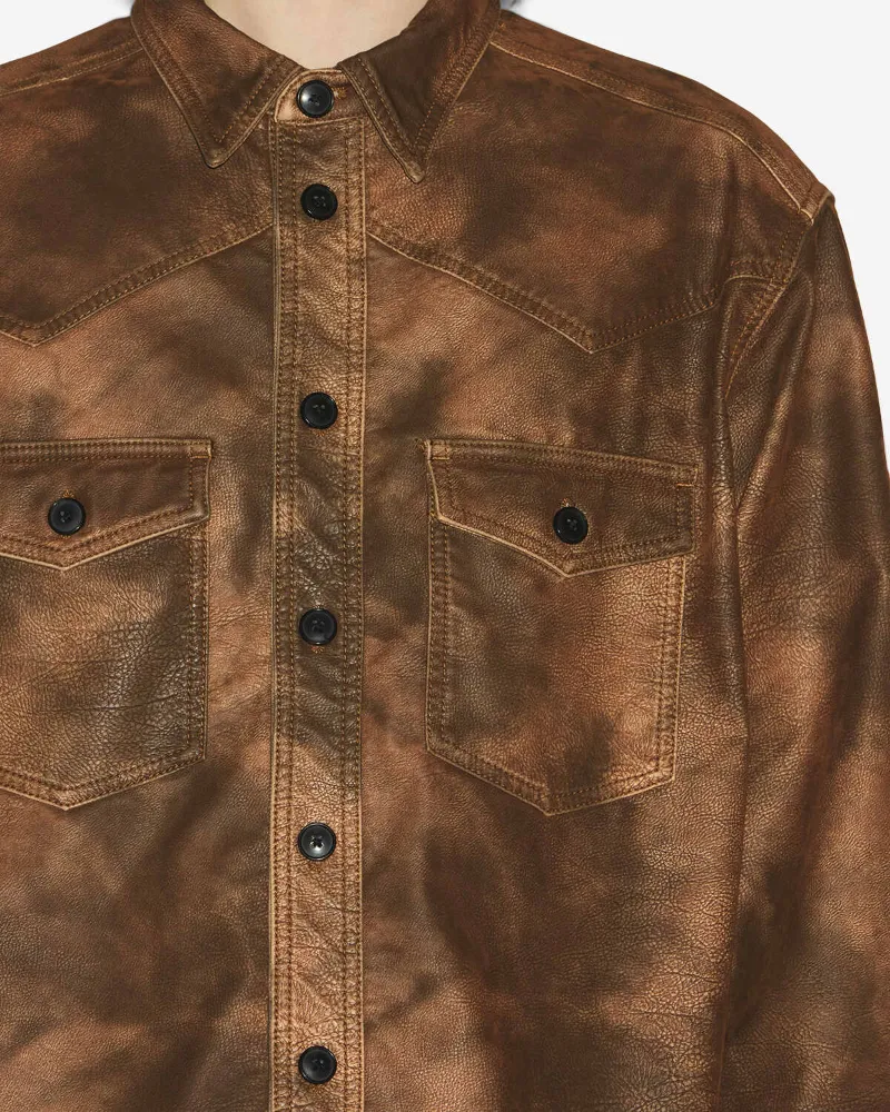 Kadrian Faux Leather Shirt