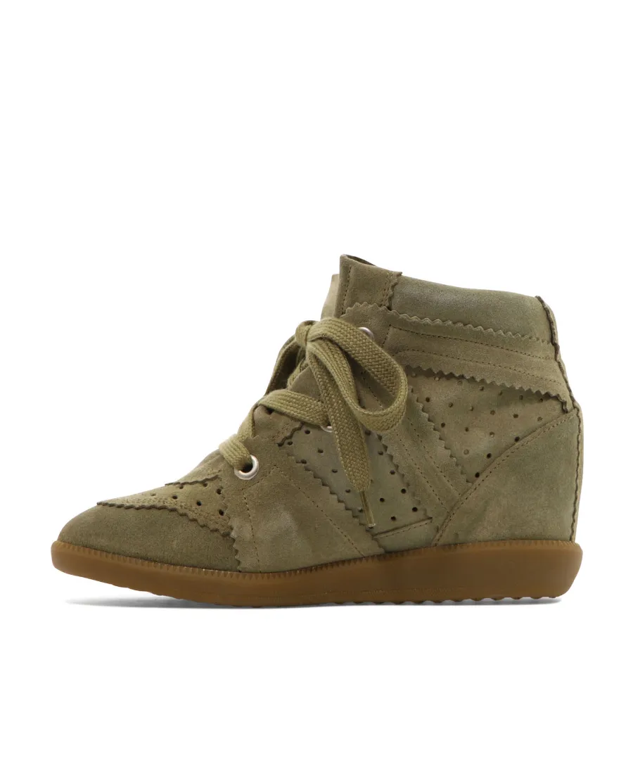 Bobby Lace-Up Wedge Sneakers