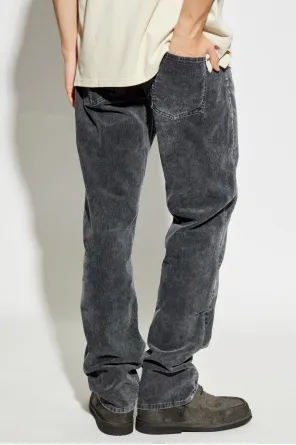 Corduroy Washed-Effect Straight-Leg Jeans