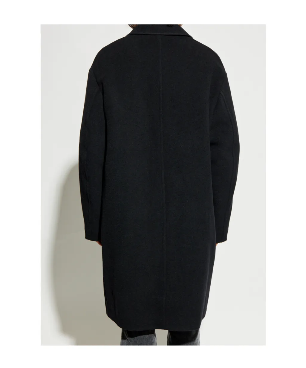 Collared Button-Fastening Coat