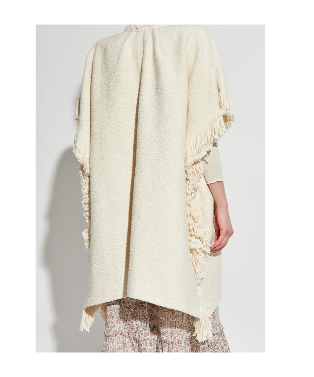 Fringed Buckled Sleeveless Jacket