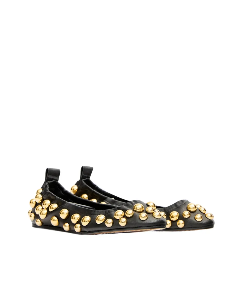 Stud Embellishment Flat Shoes