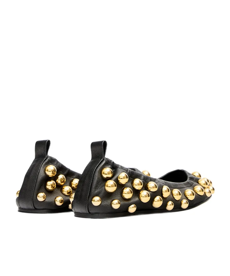 Stud Embellishment Flat Shoes