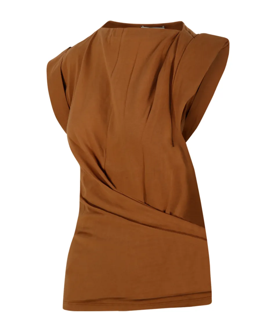 Maisan Cap-Sleeved Top