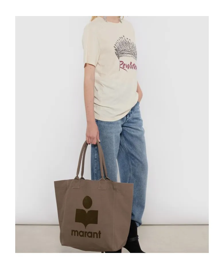 Yenky Logo Printed Top Handle Bag
