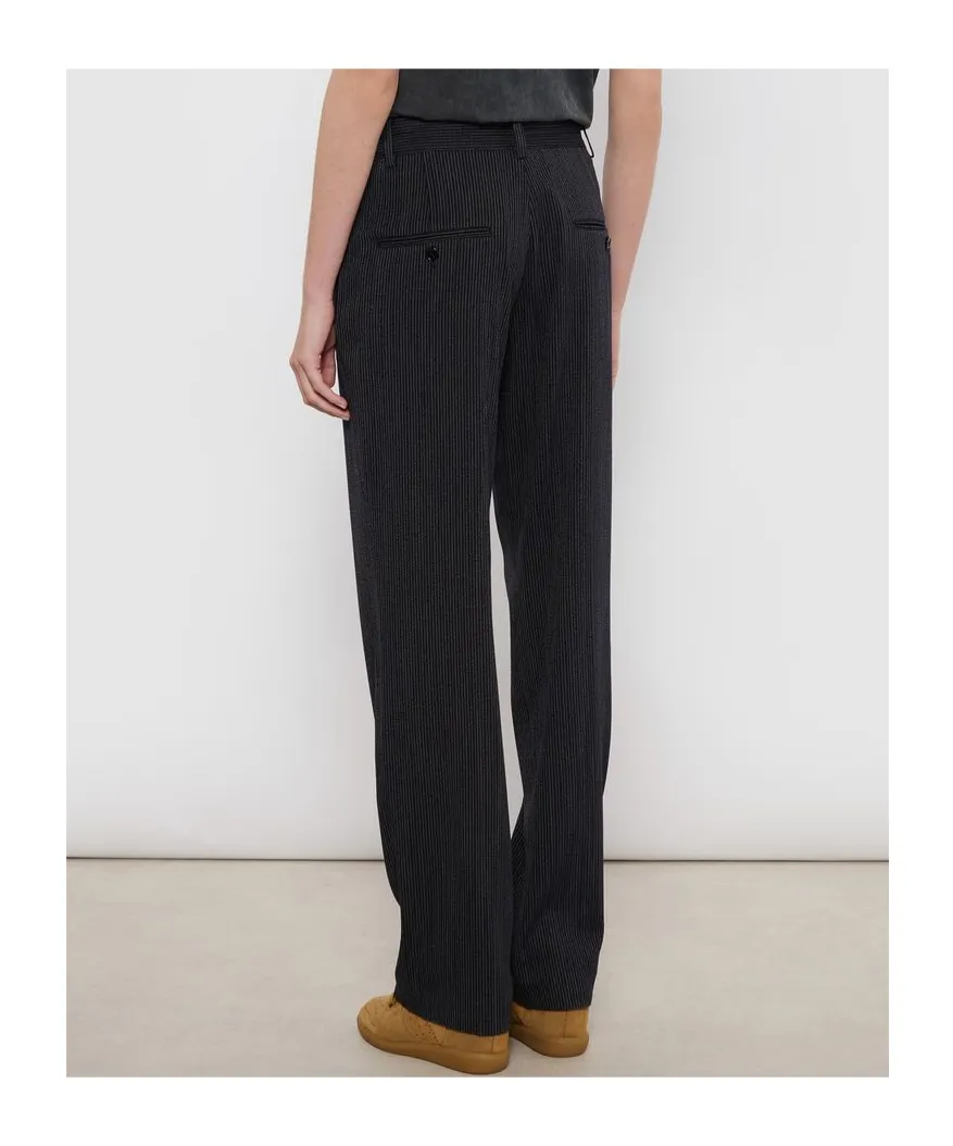 High Waist Pinstriped Trousers