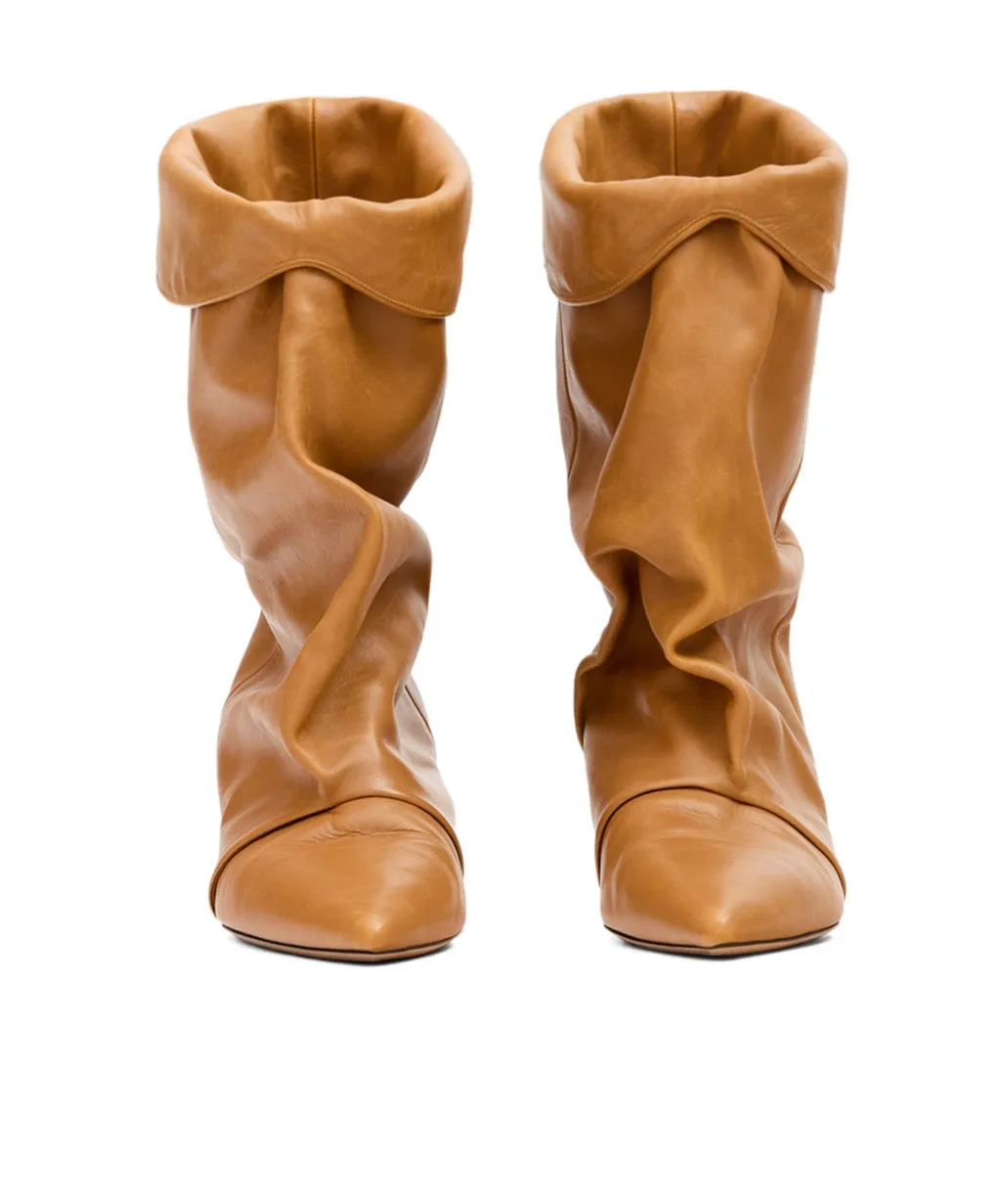 Pointed-Toe Draped Boots