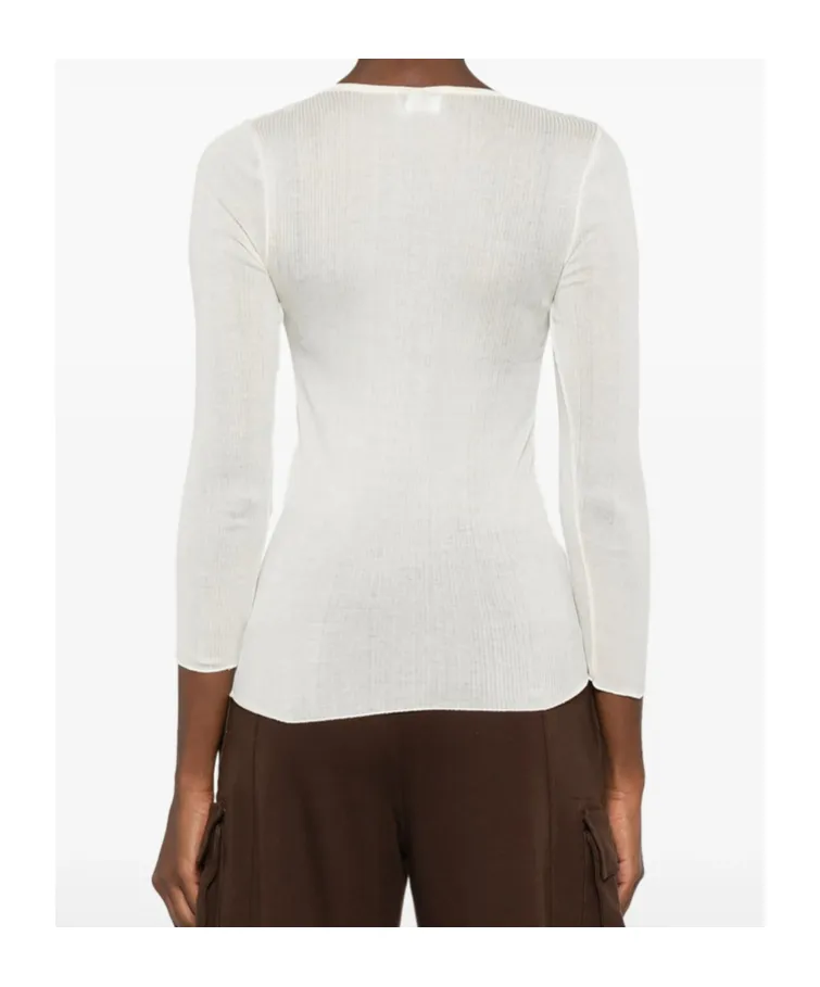 Lamylic Long-Sleeved Ribbed Top