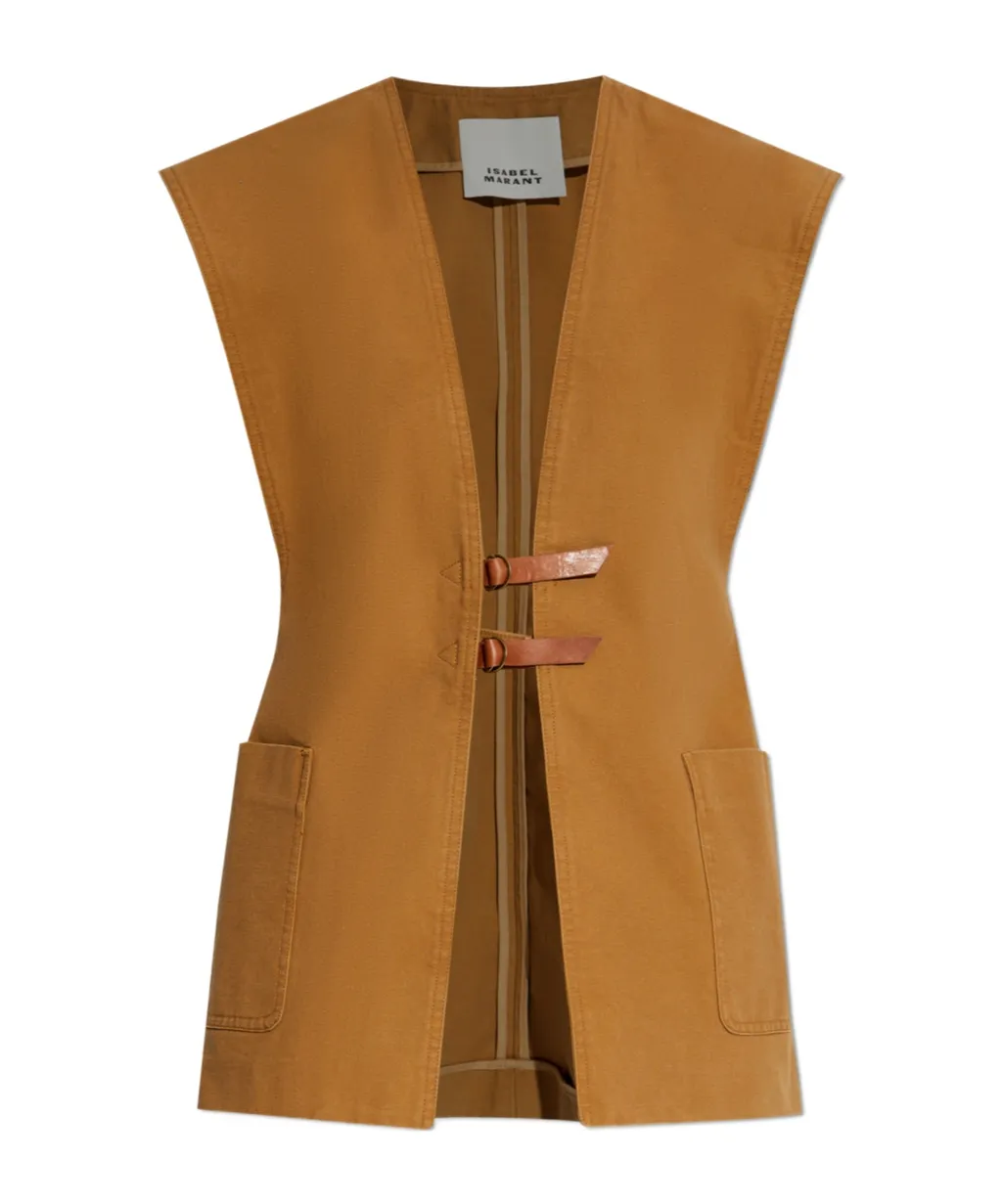 Wide Shoulder Sleeveless Vest
