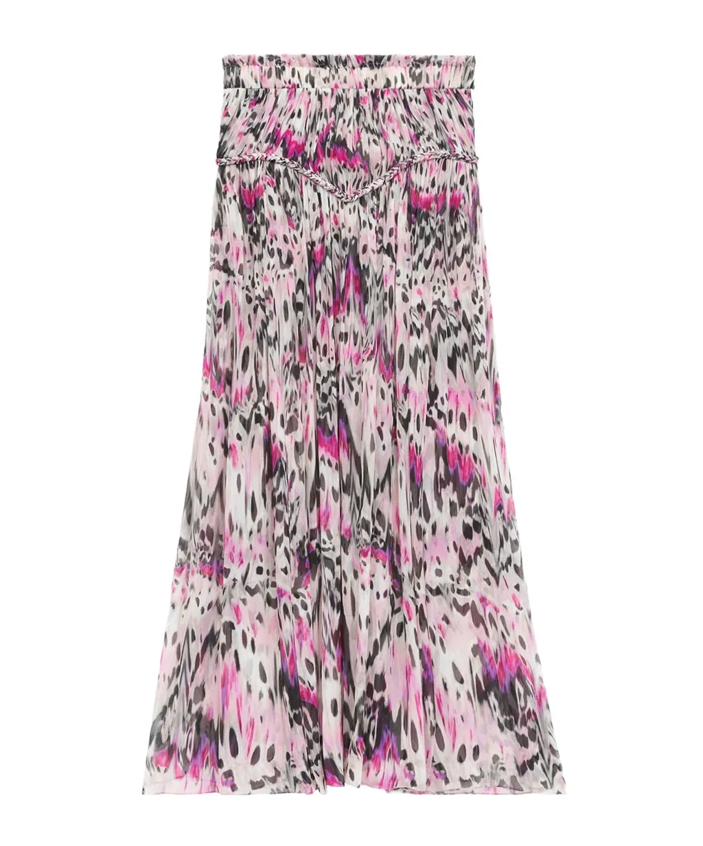 Rolande Abstract Patterned Maxi Skirt