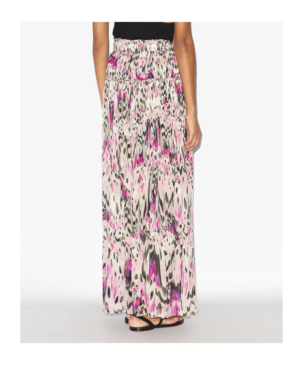 Rolande Abstract Patterned Maxi Skirt