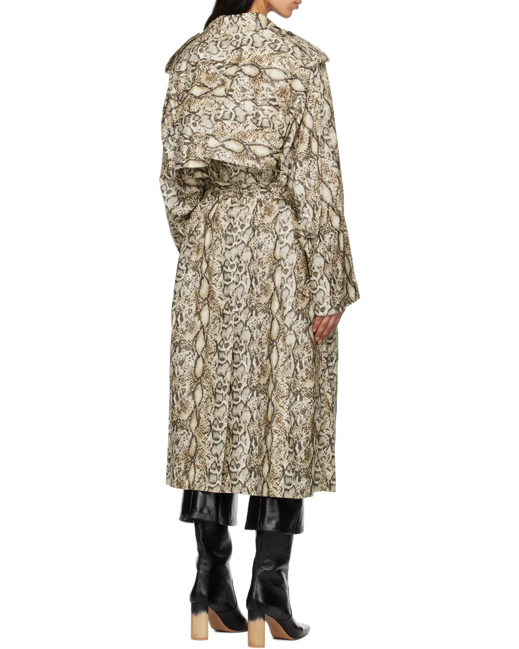 Double-Breasted Belted Trench Coat