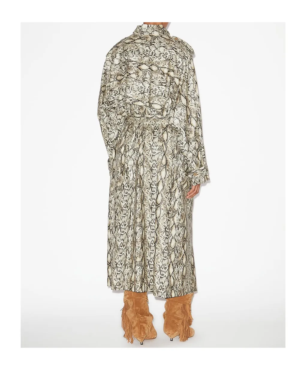 Double-Breasted Belted Trench Coat