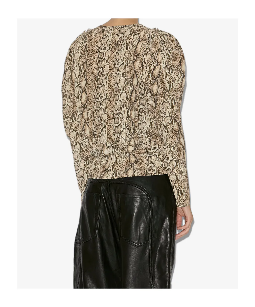 Zarga Pleated Printed Blouse