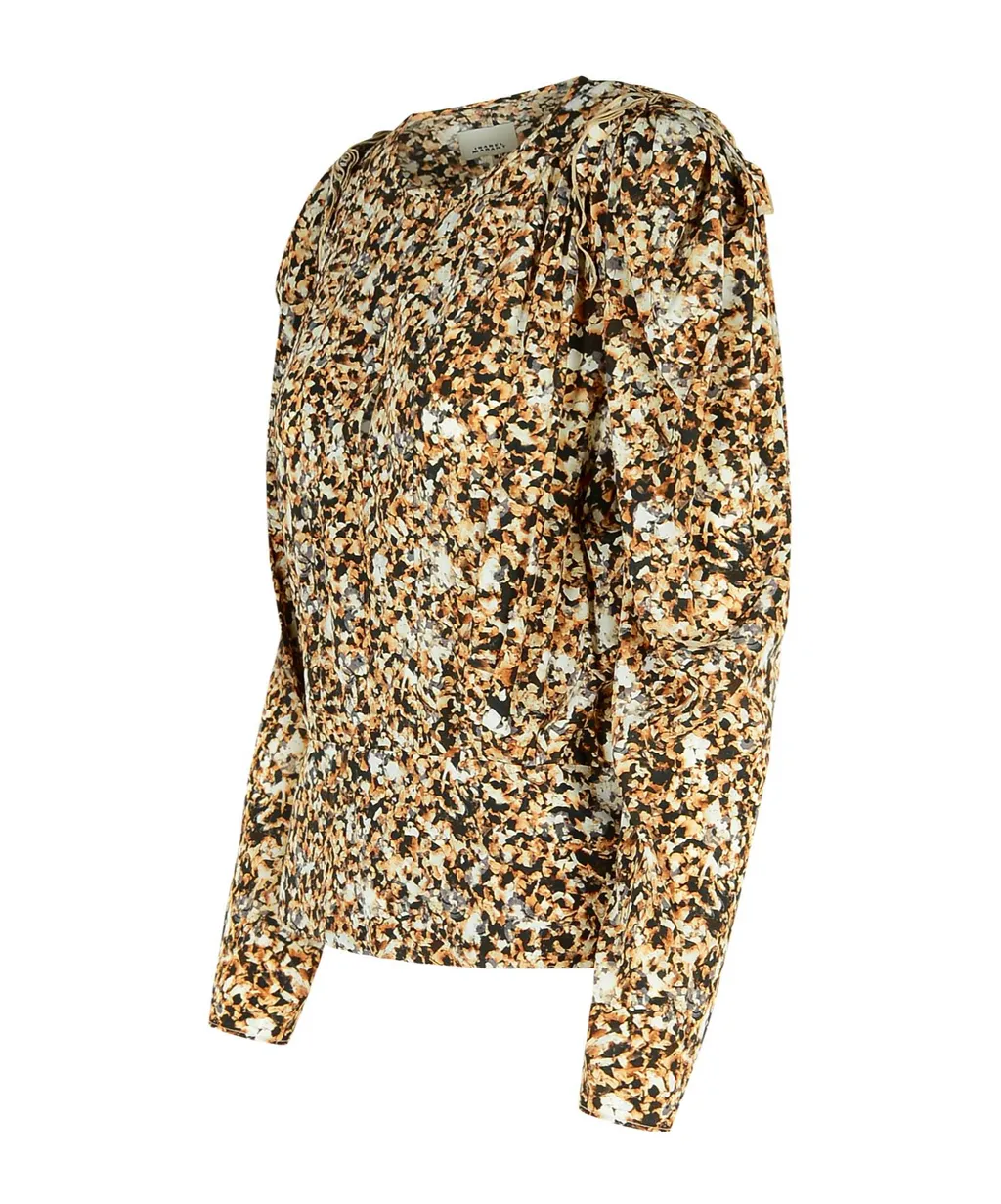 Zarga Pleated Printed Blouse